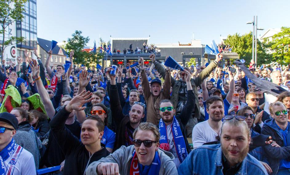 navijači Islandija Portugalska Euro 2016 Saint-Étienne Stade Geoffroy-Guichard