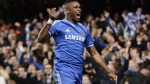 sport 25.03.14. Samuel Eto'o, nogometas, Chelsea's Samuel Eto'o celebrates scori