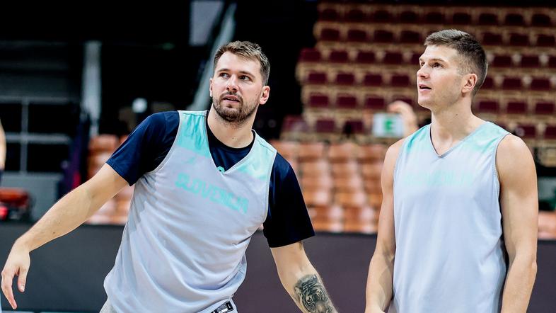 trening košarkarske reperezentance slovenije, eurobasket 2025, luka dončić, edo murić