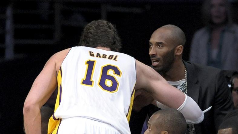 kobe bryant Gasol Los Angeles Lakers poškodba končnica NBA