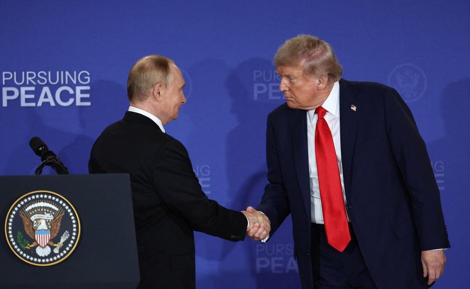 Donald Trump in Vladimir Putin, srečanje na Aljaski 16. 08. 2025