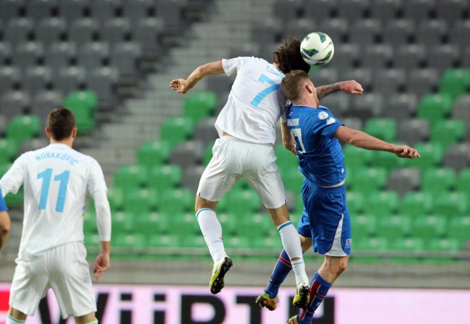 Slovenija Islandija Stožice kvalifikacije za SP 2014 Krhin Novaković