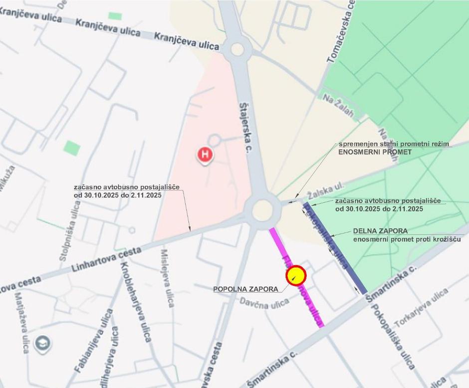 Krožišče Žale | Avtor: Mestna občina Ljubljana