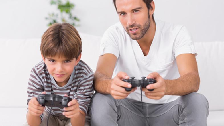 sin, oče, videoigrica, igranje
