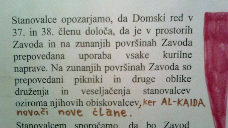 Uprava ljubljanskih študentskih domov na pravila opozarja vsako leto zaradi novi