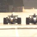 Max Verstappen in George Russell