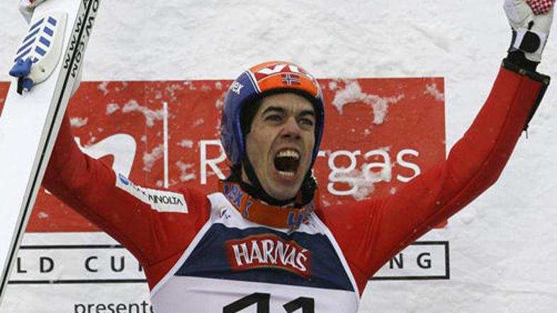 Anders Bardal se je veselil zmage v Zakopanah.