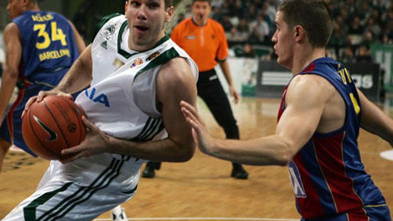 Tudi na prvi letošnji tekmi Barcelone in Panathinaikosa so bili boljši Bečirovič