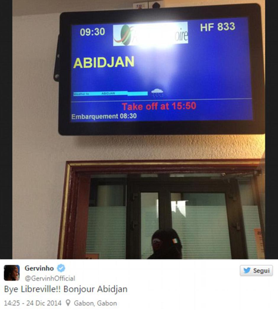 Gervinho Twitter Abidjan | Avtor: Reševalni pas/Twitter