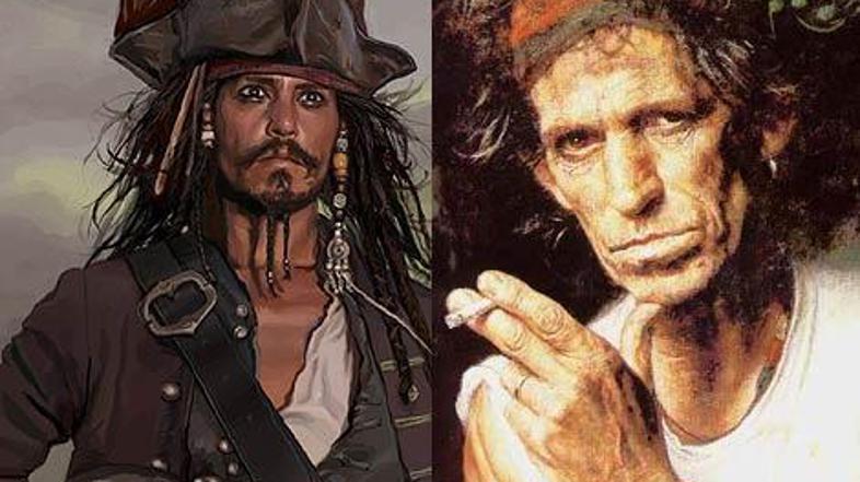 Navdih za vlogo pirata je Depp dobil prav pri kitaristu Richardsu.