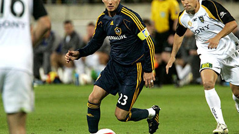 David Beckham z LA Galaxy v Wellingtonu.
