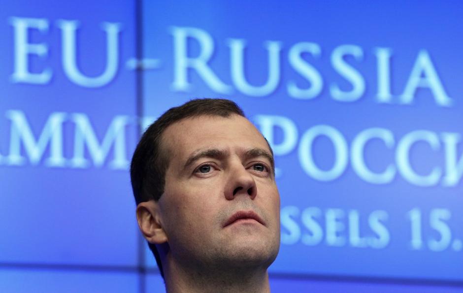 Dmitrij Medvedjev na vrhu EU - Rusija v Bruslju decembra 2011. | Avtor: Reuters