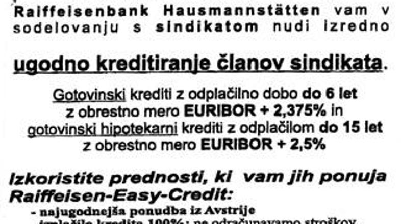 Dokumenti dokazujejo, da je sindikat ponujal posojila in na nek način tudi jamči