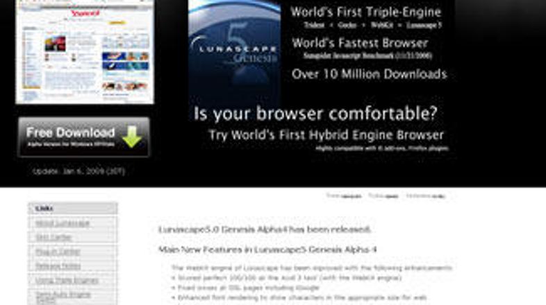 Po trditvah avtorjev je Lunascape na svoj računalnik naložilo že prek 10 milijon