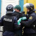 sport 24.10.07 navijac NK Olimpija, Green Dragons, Maribor, aretacija, policisti