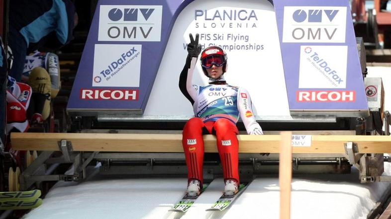 Robert Kranjec je šel v četrti skok SP v poletih jezen. (Foto: Saša Despot)