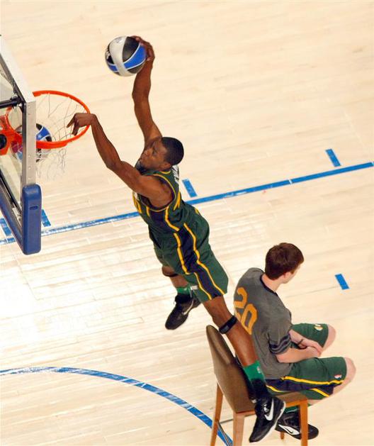 Evans Utah Jazz zabijanje tekmovanje Slam Dunk All-Star vikend Orlando