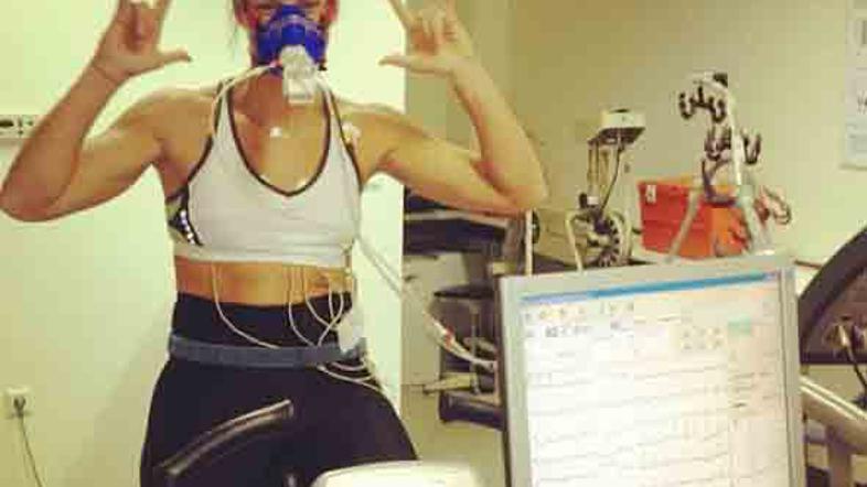 Tina Maze na treningu 