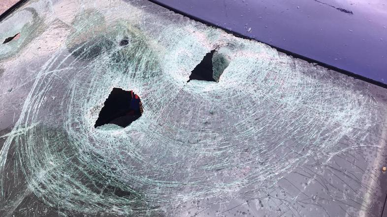 Razbit avtomobil v Splitu