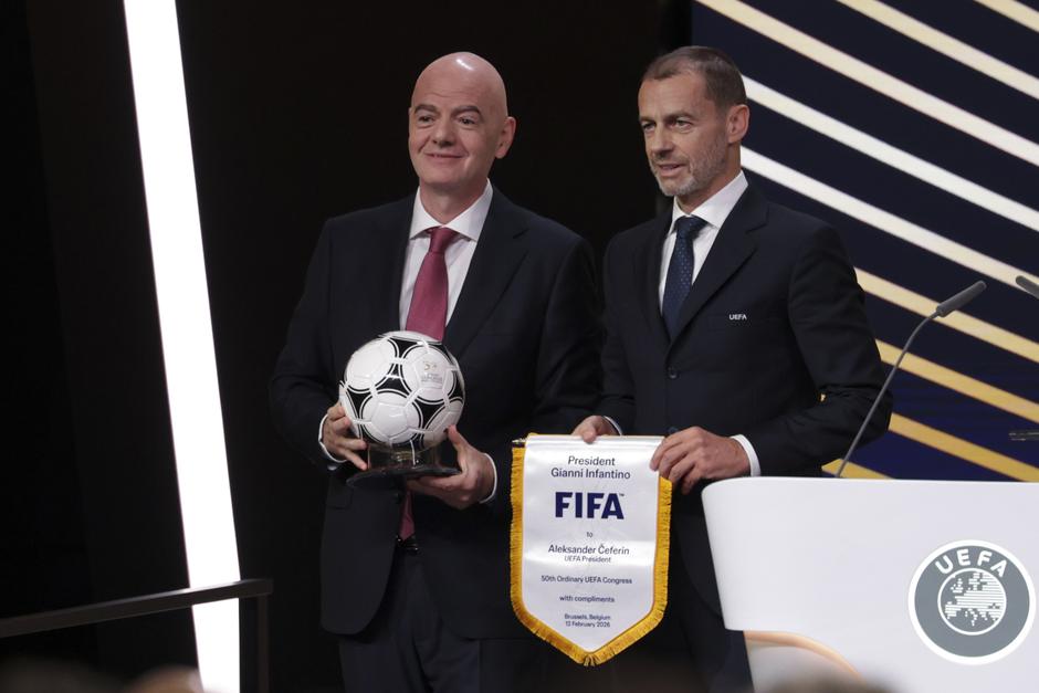 Aleksander Čeferin in Gianni Infantino | Avtor: Epa