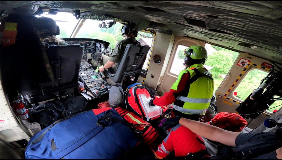 Helikopter SV, reševanje v gorah | Avtor: Vir PU Kranj