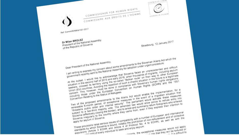 Pismo Brglezu | Avtor: Svet Evrope