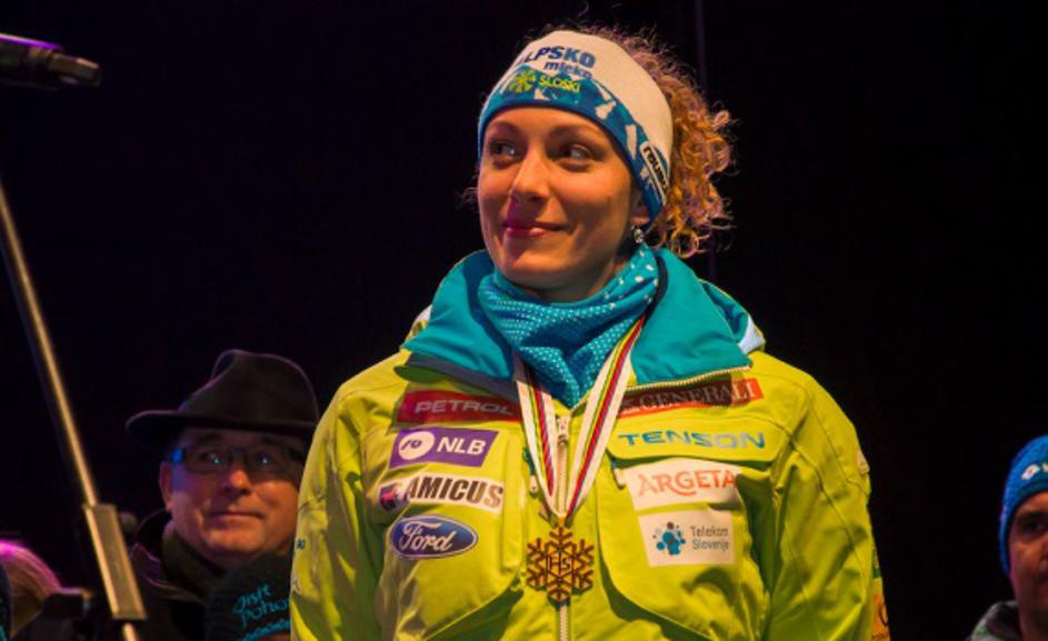 Ilka Štuhec NK Maribor sprejem