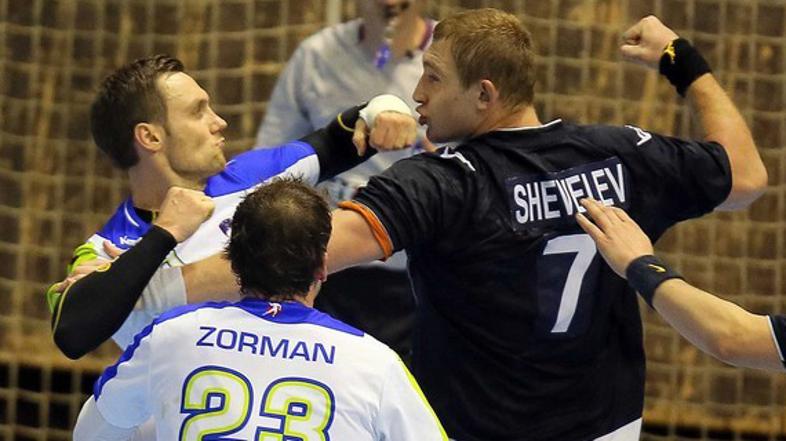 Zorman Shevelev Žvižej Ševelev Slovenija Ukrajina kvalifikacije za SP 2015 Katar