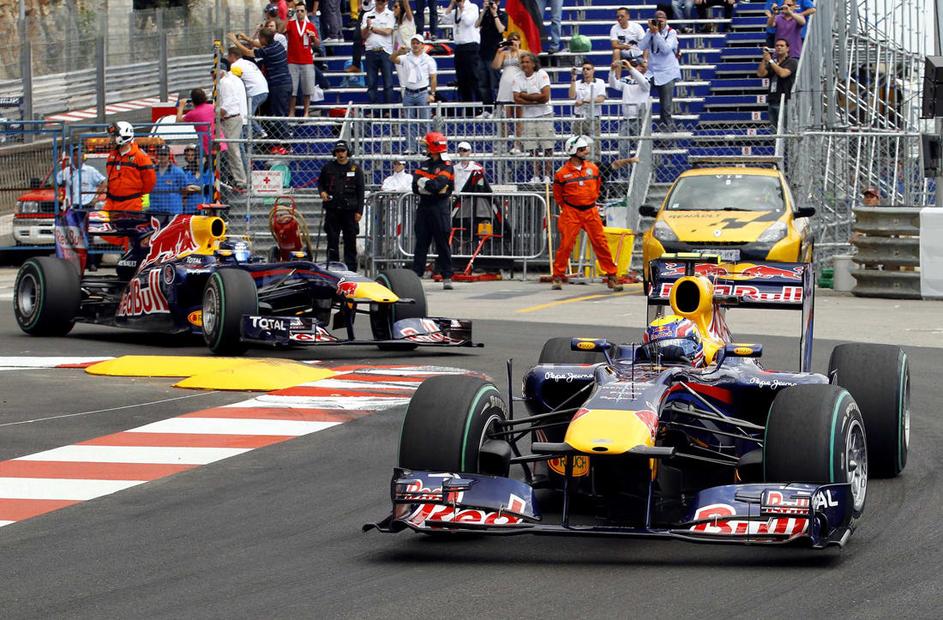 VN Monako 2010 dirka Mark Webber Vettel Red Bull