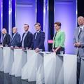 Miro Cerar, Alenka Bratušek, Janez Janša, Dejan Židan in drugi na soočenju predsednikov strank