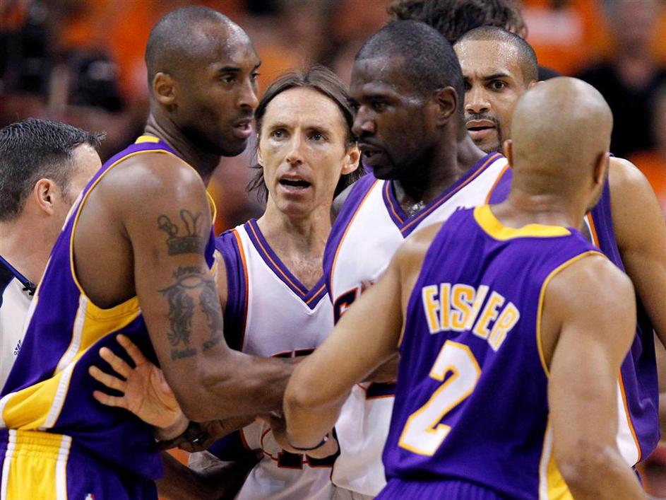 NBA finale Zahod tretja tekma Suns Lakers Nash bryant