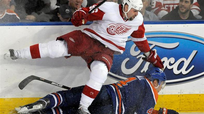 Klop Red Wingsov za poškodovane se je s petih povečela na sedem. (Foto: Reuters)