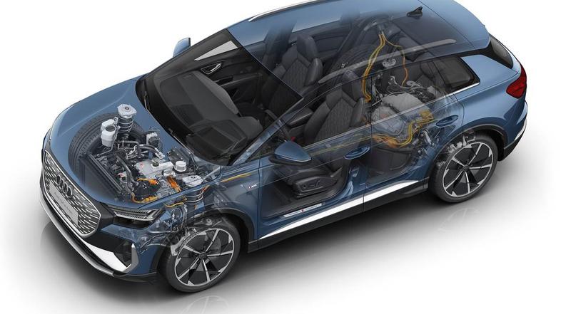 Audi e-tron električni avto servis prerez
