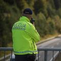 Avtocestna policija radar merilnik merjenje hitrosti varnostna razdalja