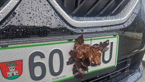 Prekrita registrska tablica