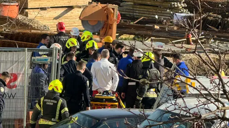 Zrušenje gradbenega odra v Zagrebu