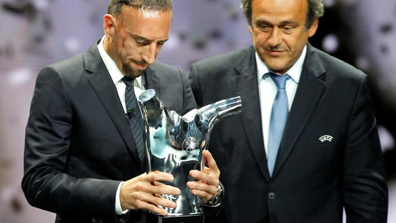 Ribery Platini Bayern nagrada pokal trofeja Uefa najboljši nogometaš Evrope