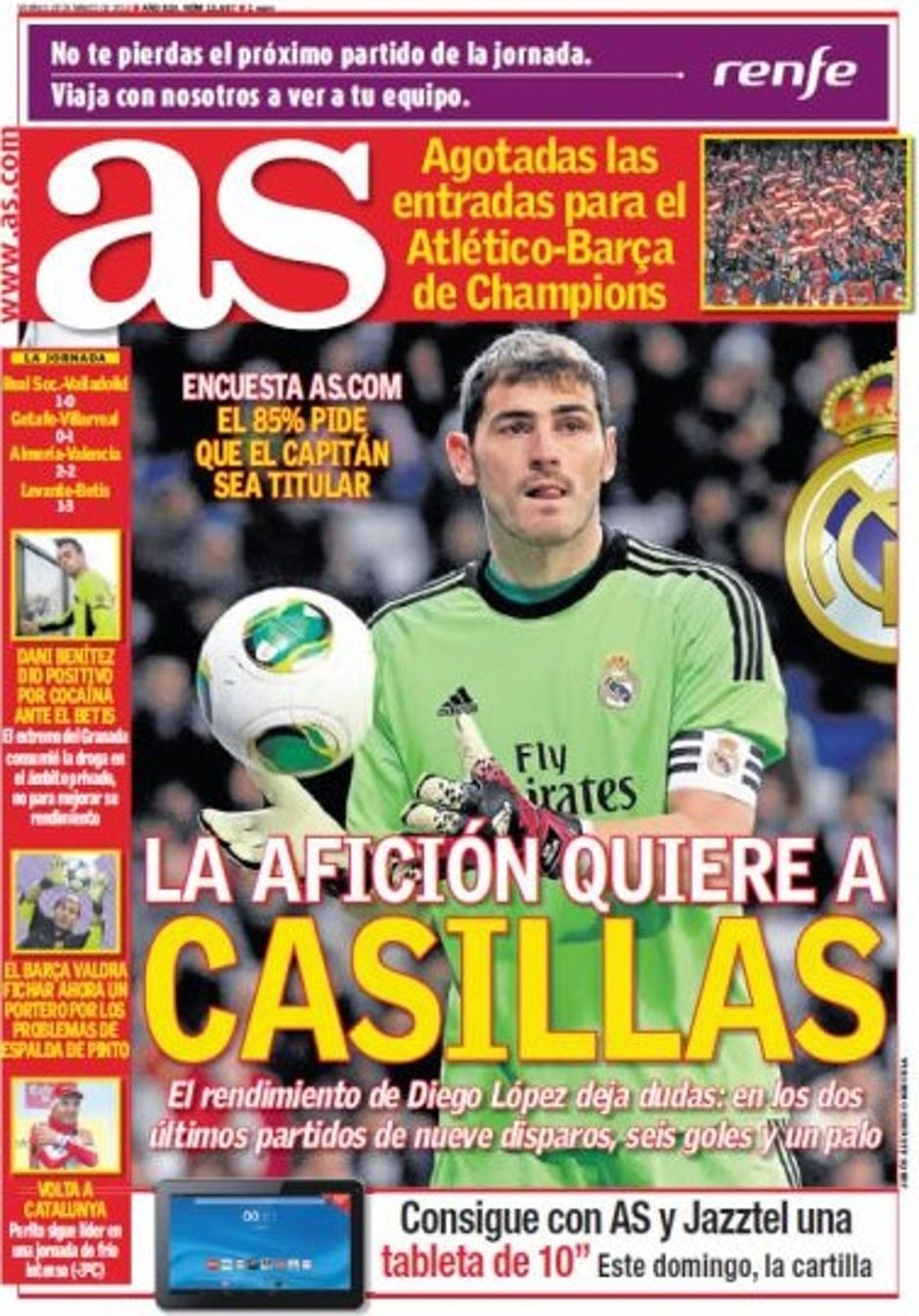 Cassilas Real Madrid AS naslovnica vratar golman navijači povratek | Avtor: Reševalni pas/Twitter