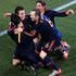 David Villa gol zadetek veselje proslavljanje slavje Andres Iniesta Francesc Fab