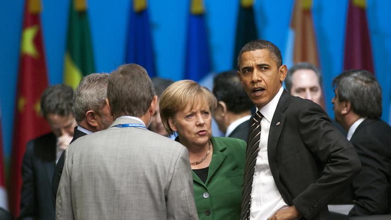 Nemška kanclerka Angela Merkel in predsednik ZDA Barack Obama sta se očitno dogo