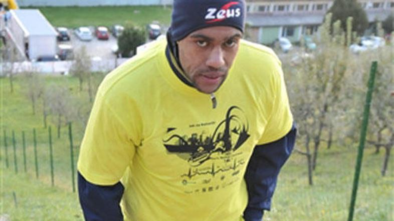 Med udeležnci teka so bili tudi nogometaši Maribora. Na sliki Marcos Tavares.