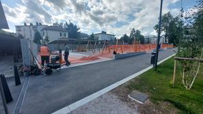 Zaprt del novega Bleiweisovega parka v Kranju