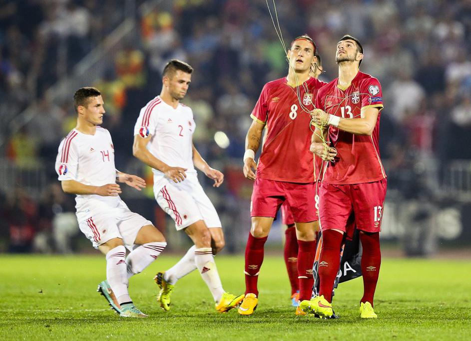Mitrović zračno plovilo dron velikoalbanska zastava stadion JNA Beograd Srbija A