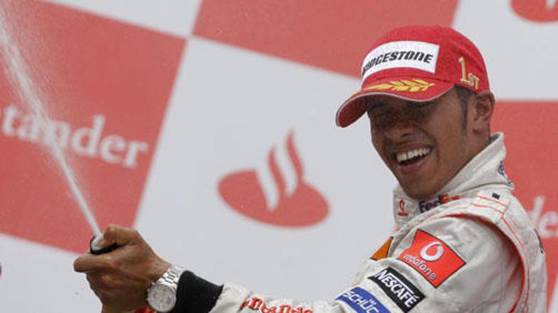 Lewis Hamilton je na VN Nemčije potrdil dobro formo in po Silverstonu slavil dru