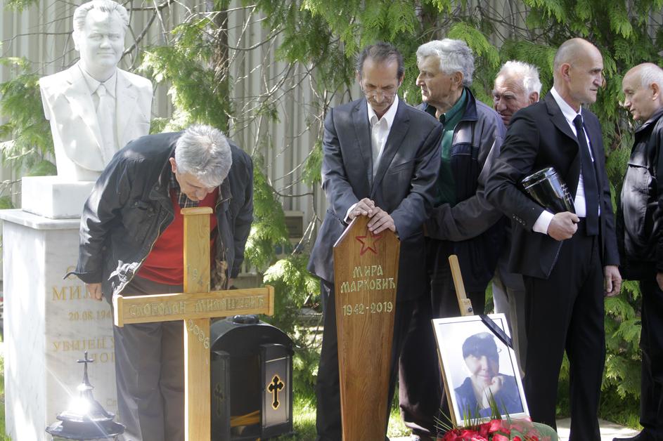 Pogreb Mire Marković, vdove Slobodana Miloševića