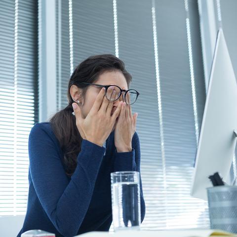 oči, pisarna, utrujenost