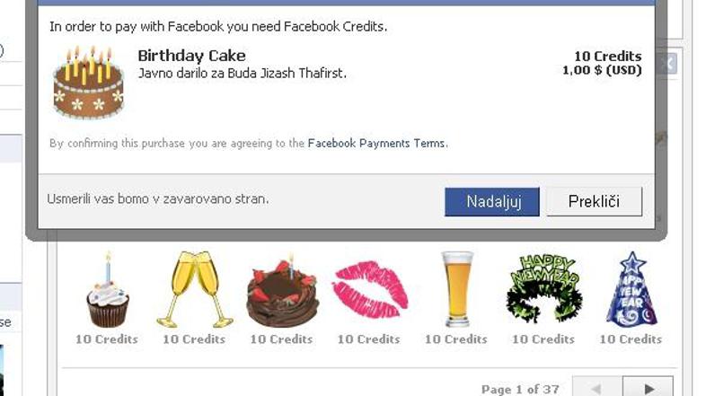 Ponudba navideznih tort, poljubov in kozarcev šampanjca več kot 350 milijonom de