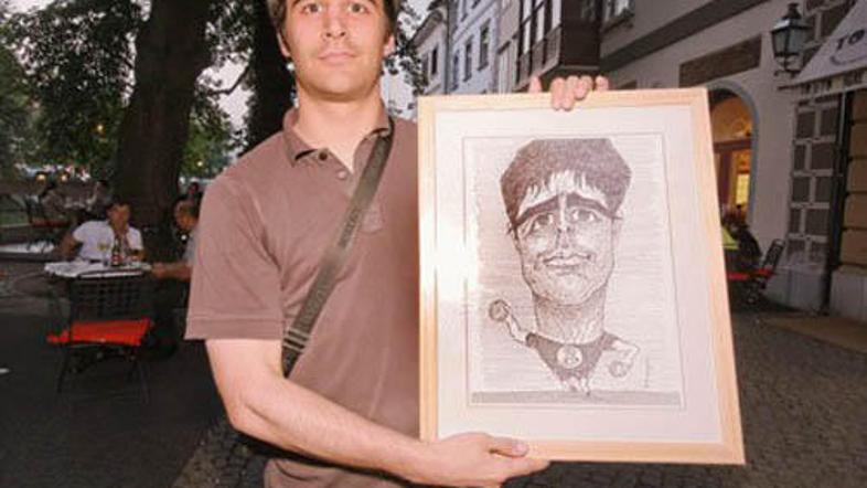 Nagrada za 145 zadetkov je postala njegova karikatura.