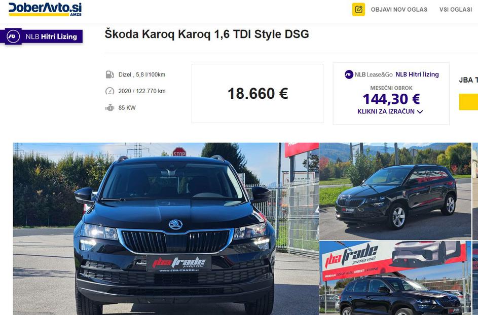 Oglasi za rabljena dizelska vozila na spletni strani Doberavto