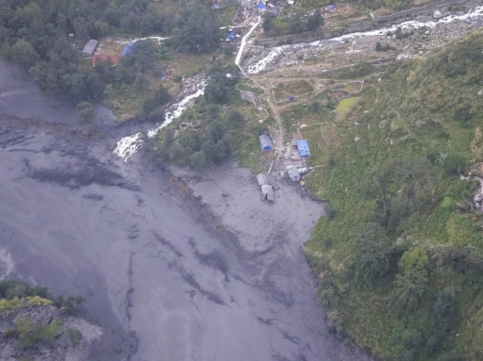 Nepal poplave reka Budhi Gandaki